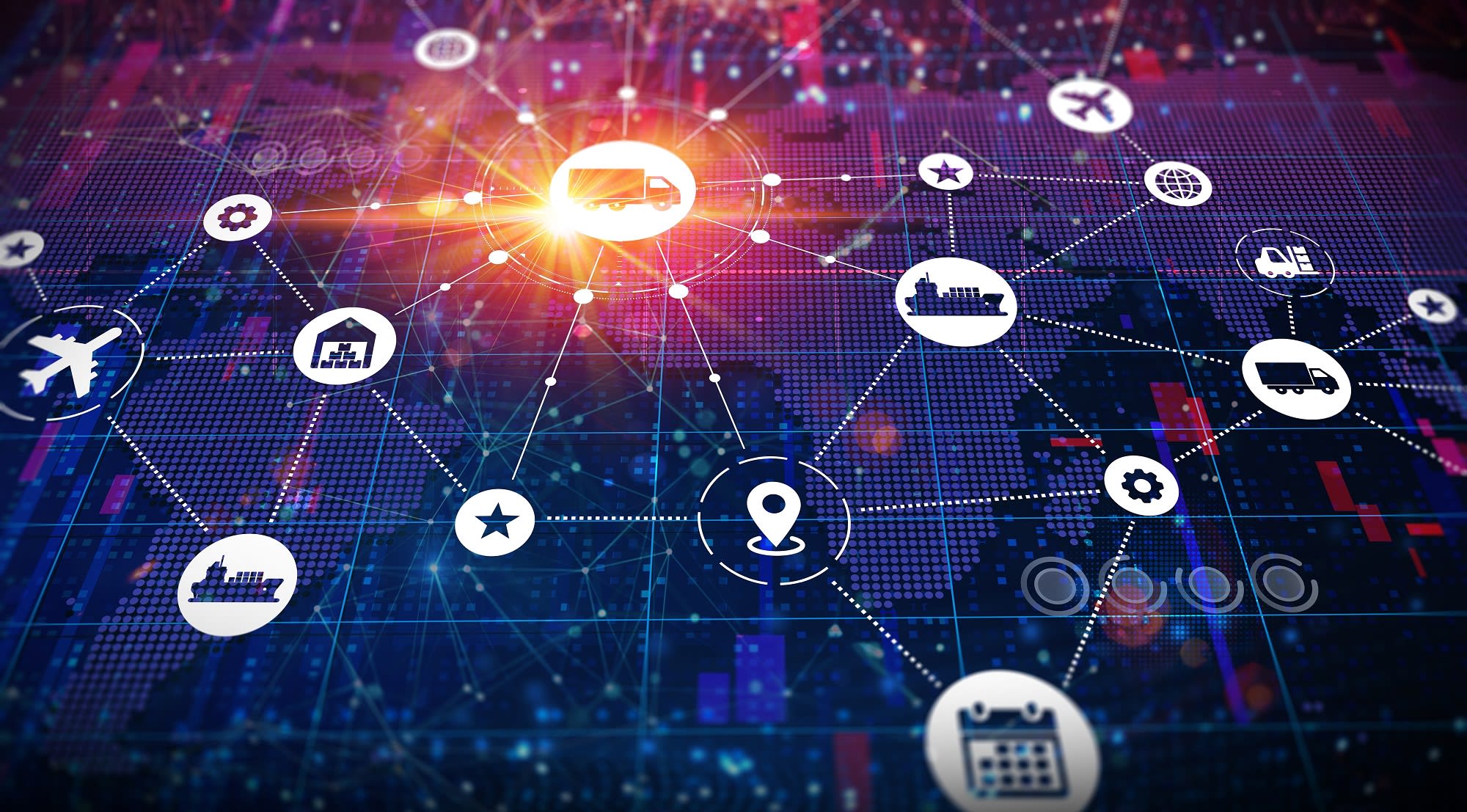 Icons showing different supply chains