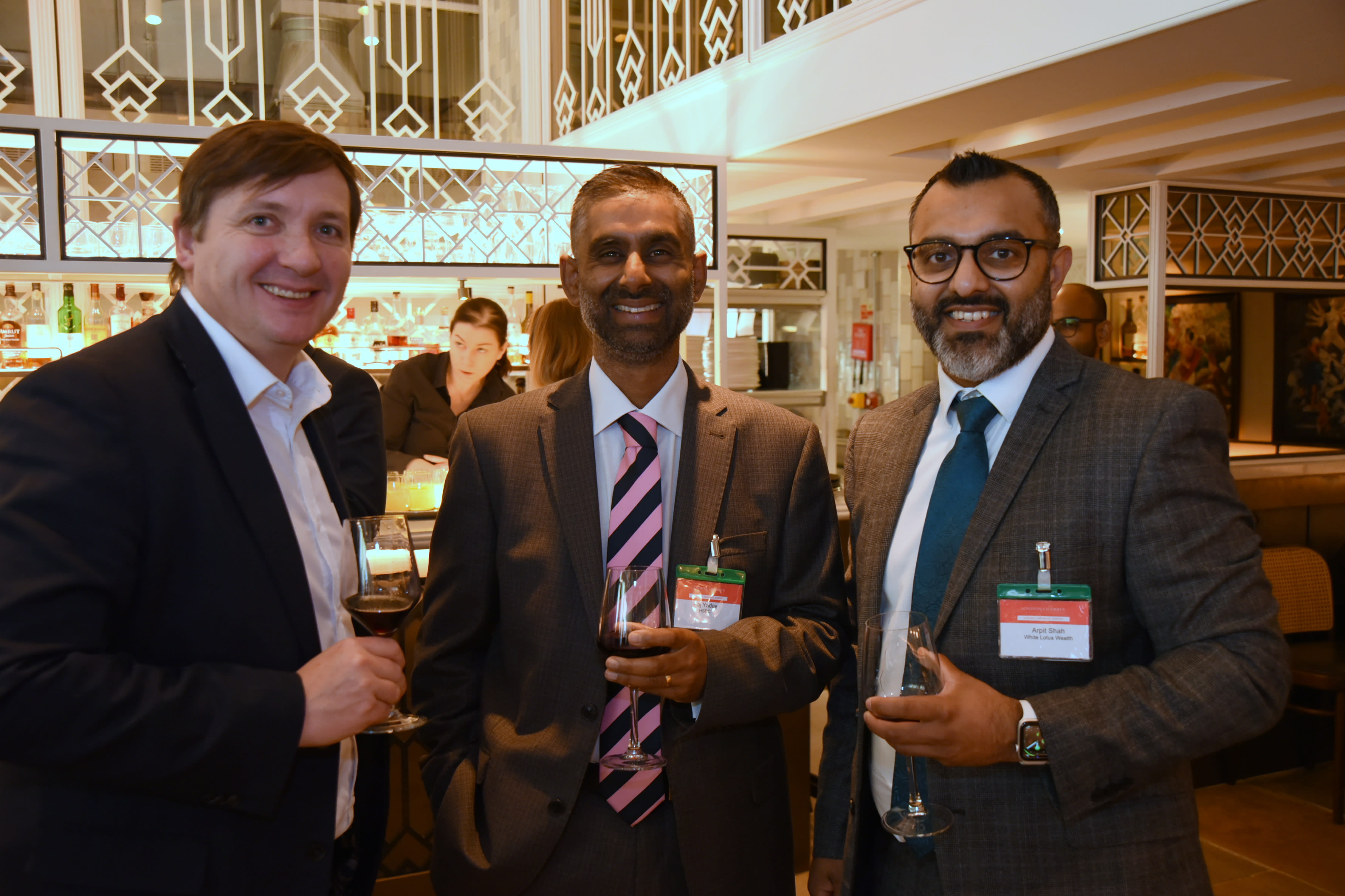 Group of men at the ABA networking event with