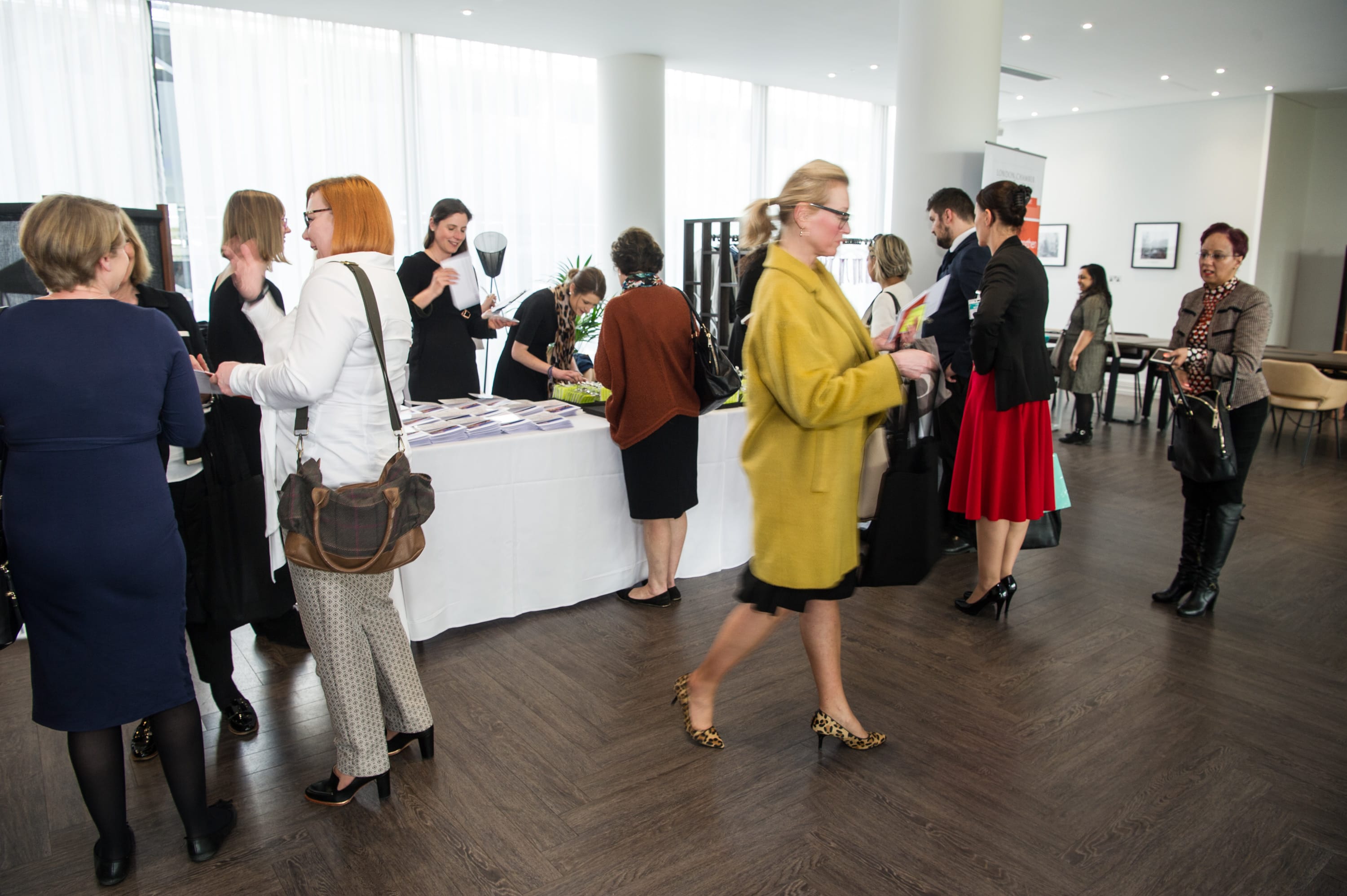 Attendees at the EA Club event