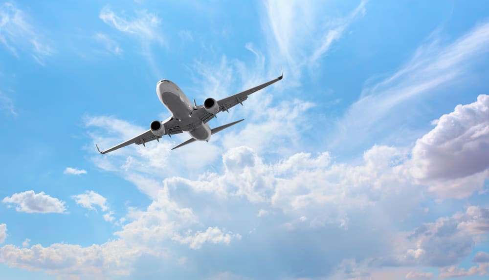 Airplane  in sky