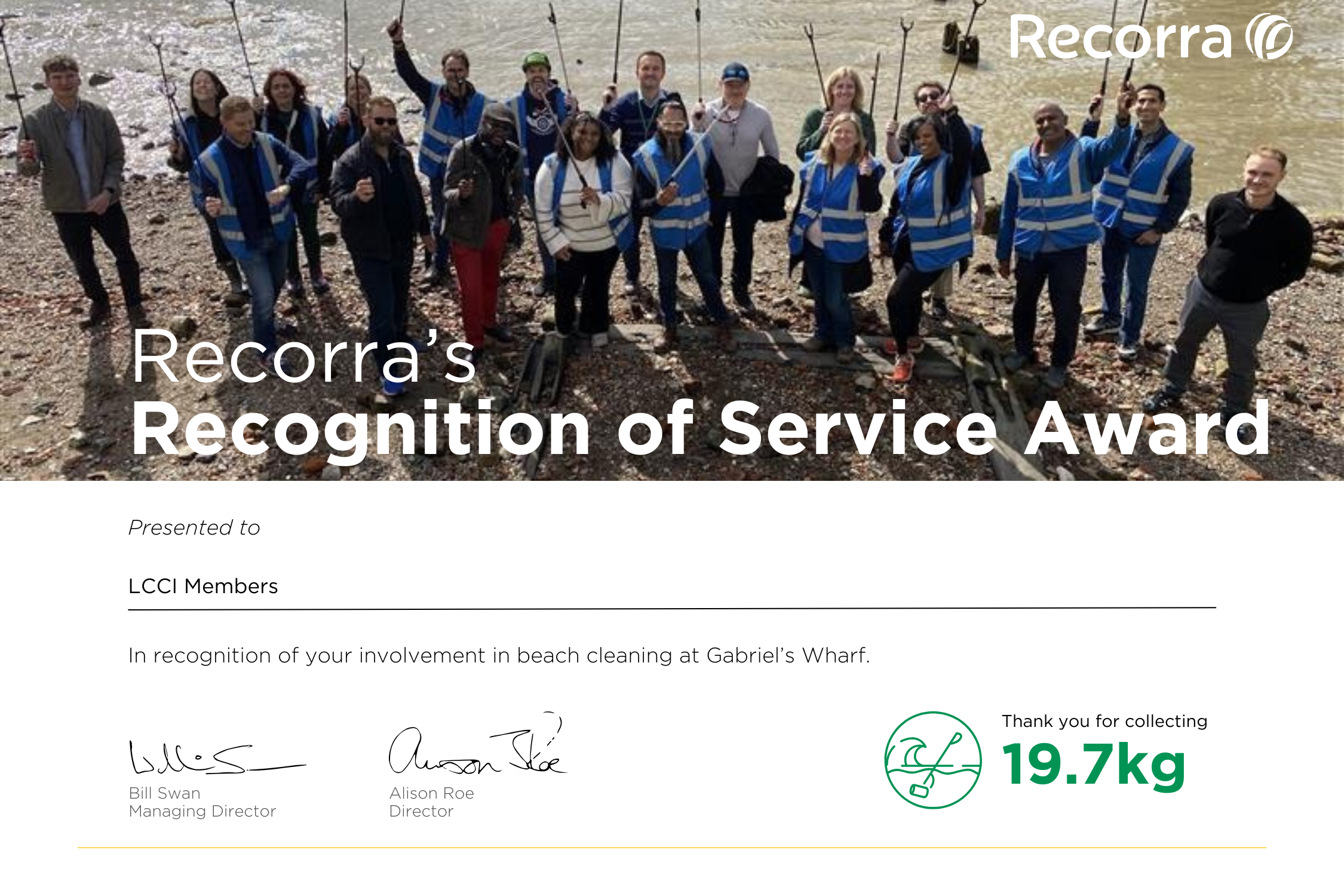 Beach Clean Certificate