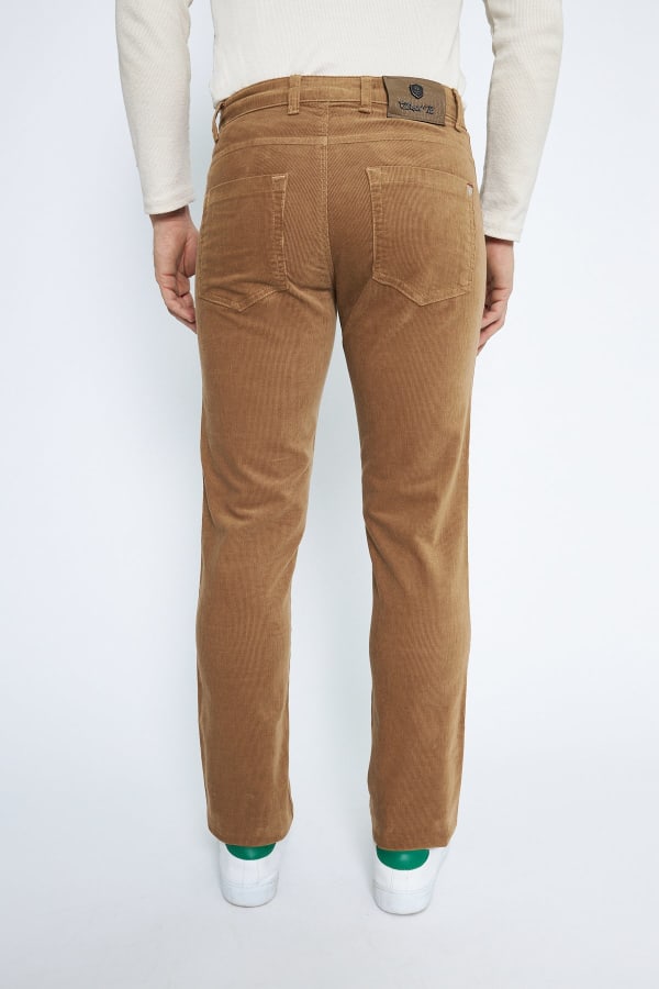 Kadife 5 Cep Regular Fit Camel Erkek Pantolon — 6