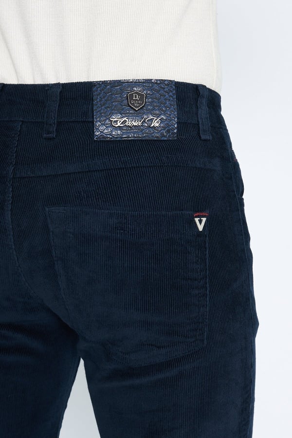 Kadife 5 Cep Regular Fit İndigo Erkek Pamuklu Pantolon — 10