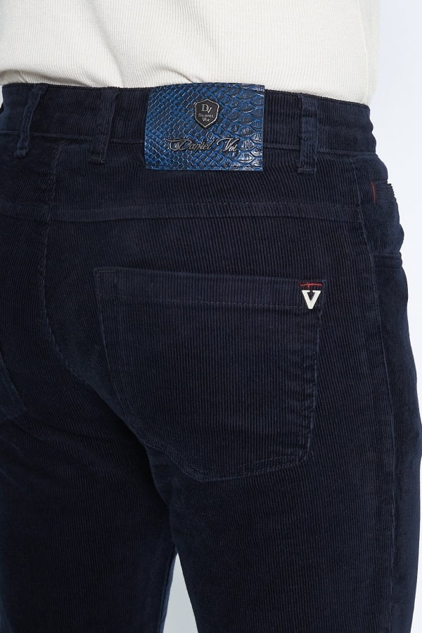 Kadife 5 Cep Regular Fit Lacivert Erkek Pamuklu Pantolon — 7