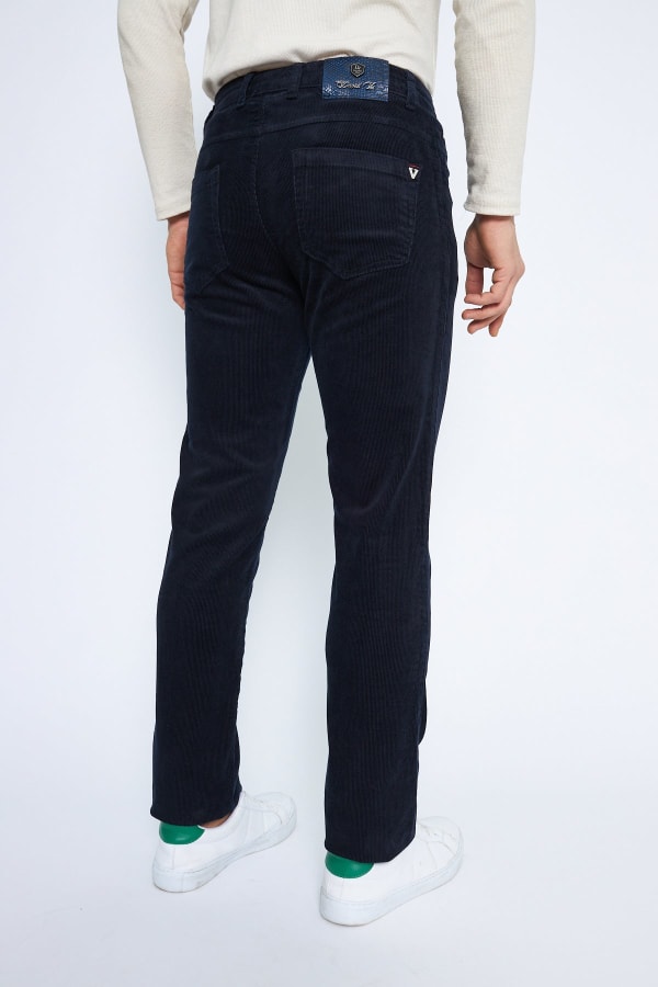 Kadife 5 Cep Regular Fit Lacivert Erkek Pamuklu Pantolon — 12