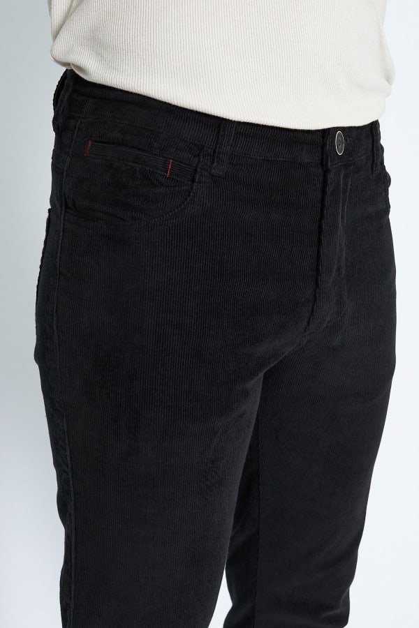 Kadife 5 Cep Regular Fit Siyah Erkek Pantolon — 7