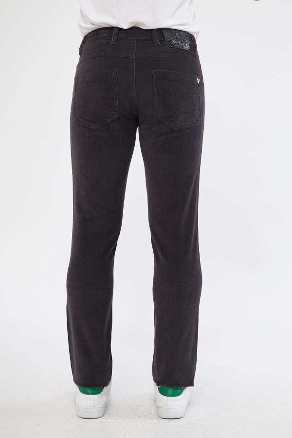 Kadife 5 Cep Regular Fit Antrasit Erkek Pantolon — 6