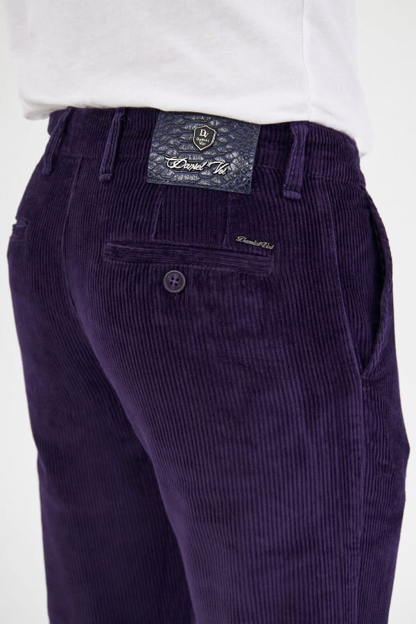 Kadife Yandan Cepli Mor Regular Fit Erkek Pantolon — 8