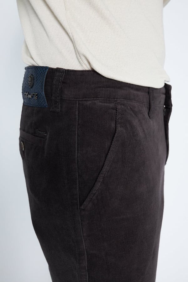 Kadife Yandan Cepli Antrasit Regular Fit Erkek Pamuklu Pantolon — 6