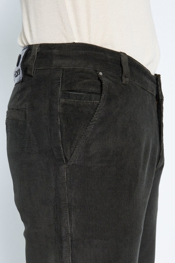 Kadife Yandan Cepli Haki Regular Fit Erkek Pamuklu Pantolon — 6