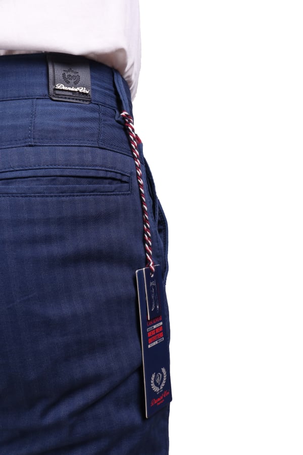 Erkek Lacivert Pamuklu Slim Fit Pantolon — 5