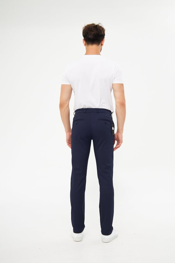 Yazlık Beli Lastikli Koyu Lacivert Pantolon — 4
