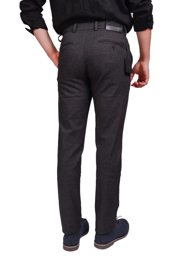 Erkek Siyah Slim Fit Pamuklu Pantolon — 3