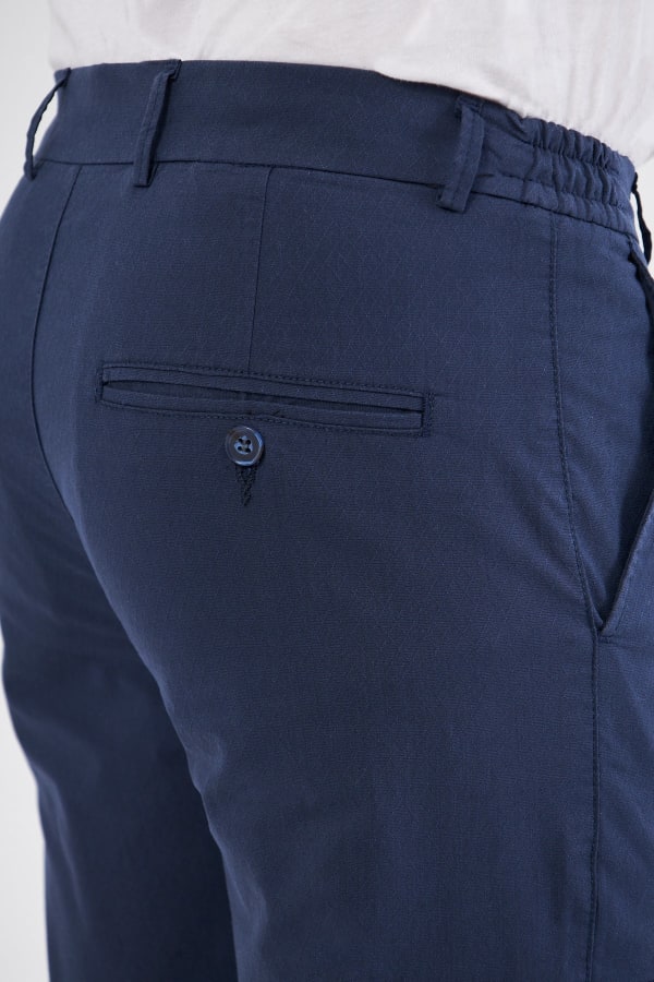 Erkek Kargo Cepli Koyu Lacivert Slim Fit Günlük Rahat Pantolon — 9