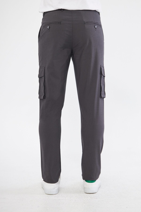 Erkek Kargo Cepli Siyah Slim Fit Günlük Rahat Pantolon — 7