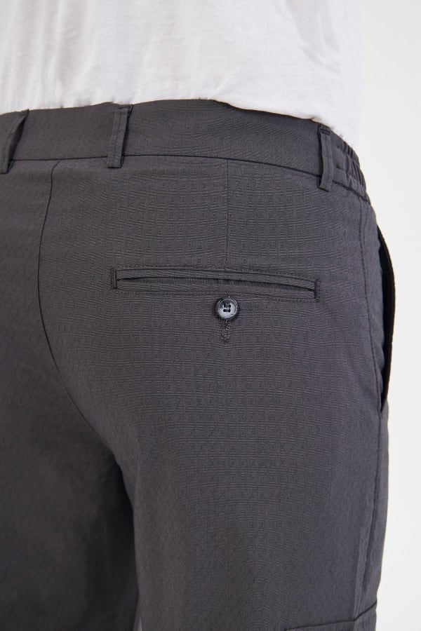 Erkek Kargo Cepli Siyah Slim Fit Günlük Rahat Pantolon — 9