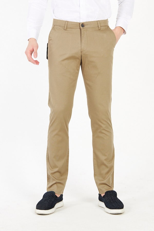 Chino Haki Slim Fit Pamuklu Pantolon — 1