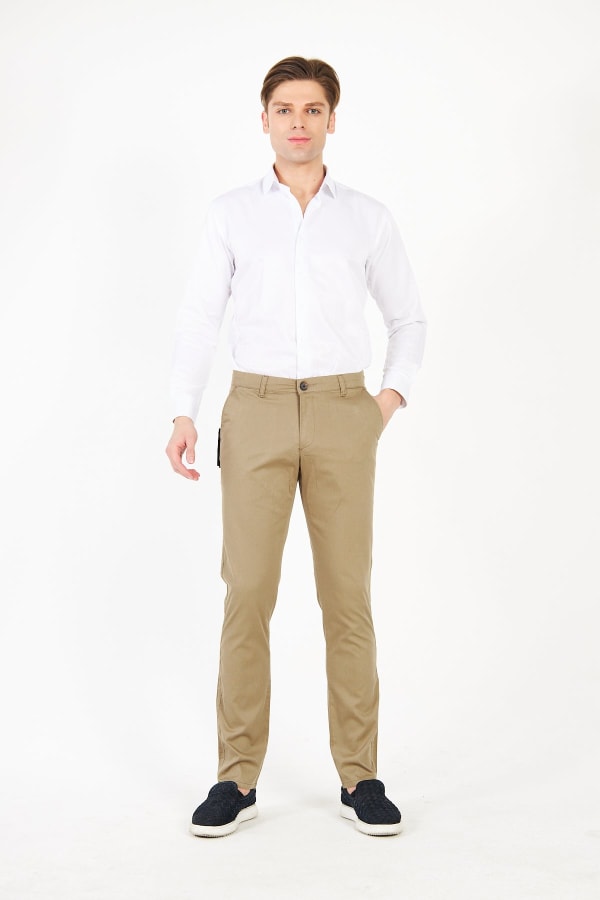Chino Haki Slim Fit Pamuklu Pantolon — 2