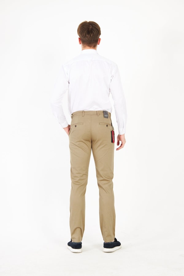 Chino Haki Slim Fit Pamuklu Pantolon — 5