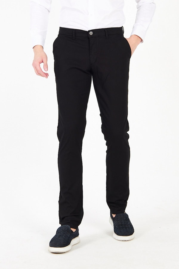 Chino Siyah Slim Fit Pamuklu Pantolon — 1