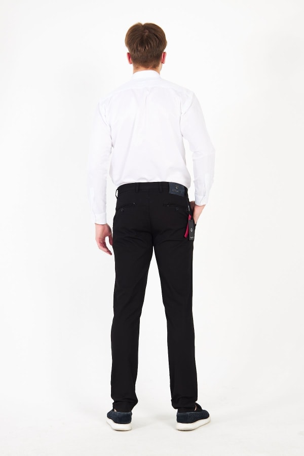 Chino Siyah Slim Fit Pamuklu Pantolon — 6