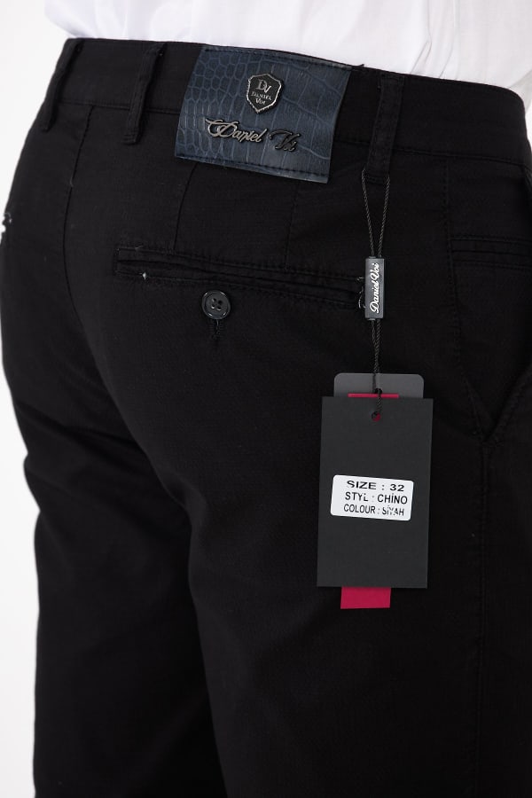 Chino Siyah Slim Fit Pamuklu Pantolon — 8
