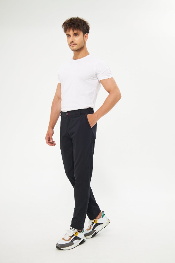 Rahat Esnek Bel Siyah Yaz Pantolon — 2