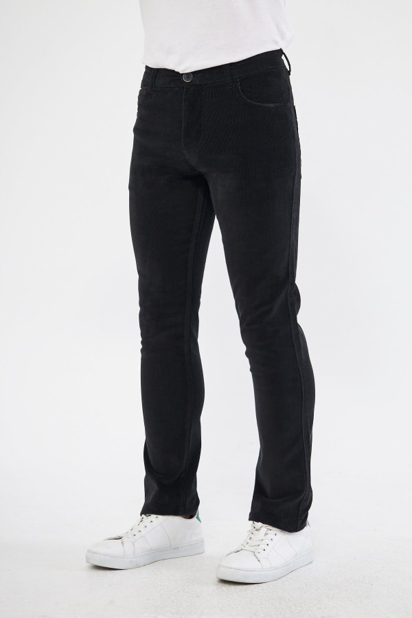 Kadife 5 Cep Regular Fit Haki Erkek Pantolon — 4