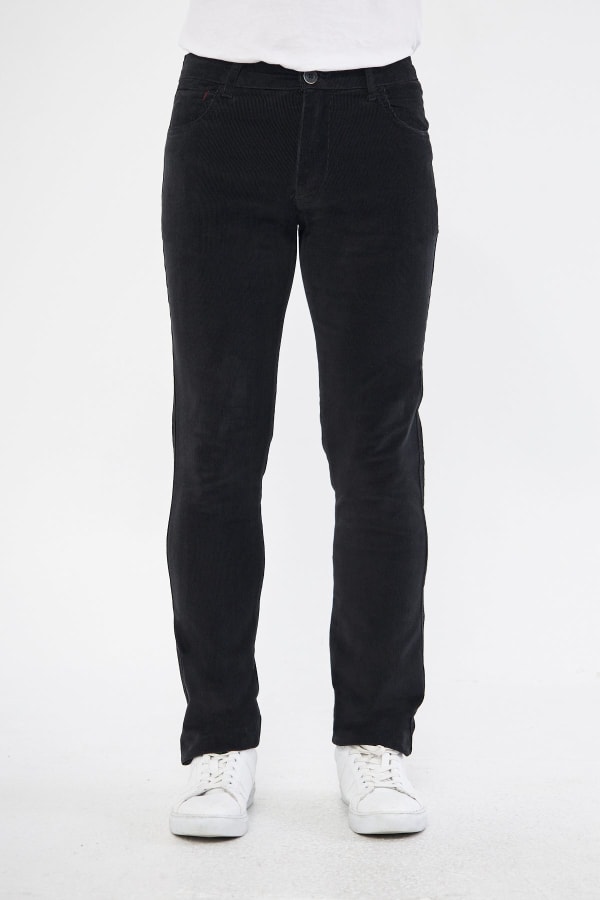 Kadife 5 Cep Regular Fit Haki Erkek Pantolon — 5