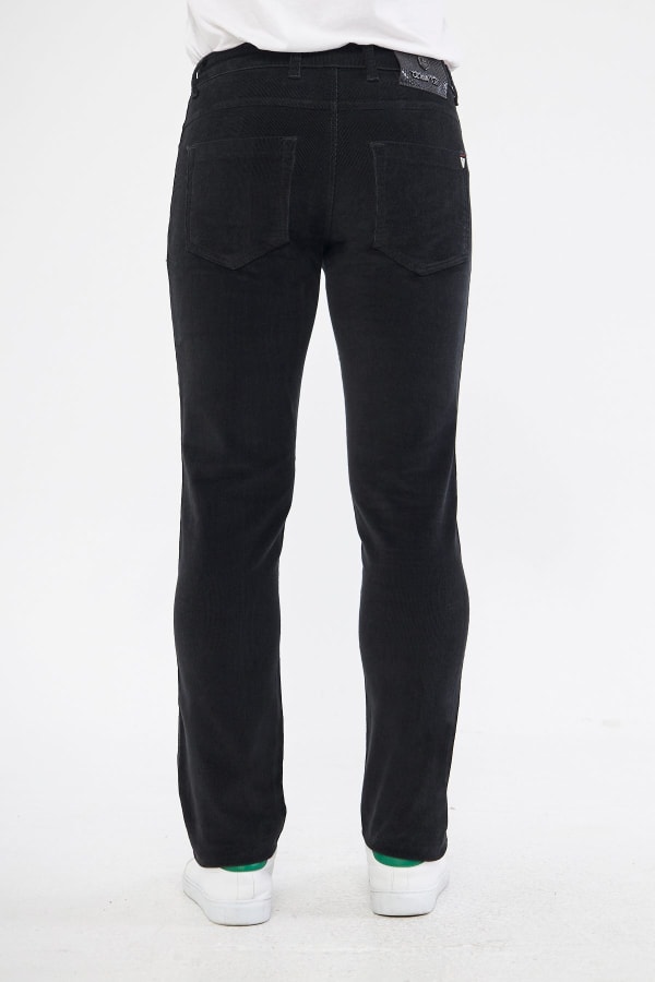 Kadife 5 Cep Regular Fit Haki Erkek Pantolon — 6
