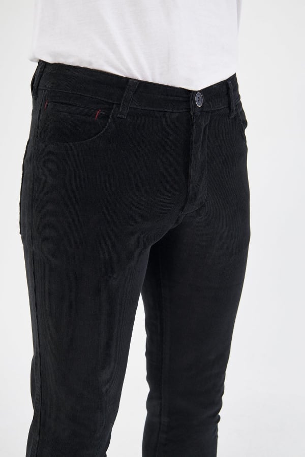 Kadife 5 Cep Regular Fit Haki Erkek Pantolon — 7