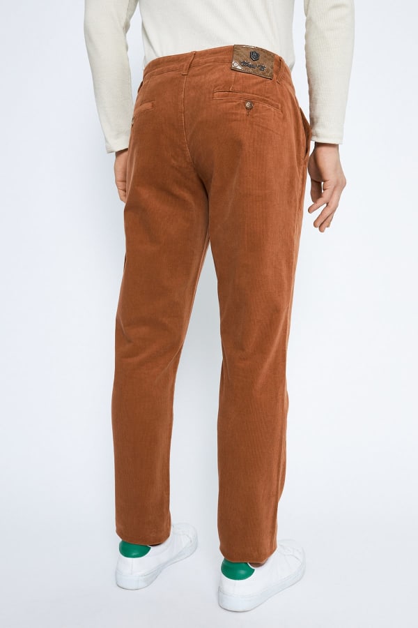 Kadife Yandan Cepli Camel Regular Fit Erkek Pamuklu Pantolon — 7