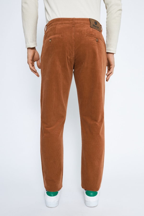 Kadife Yandan Cepli Camel Regular Fit Erkek Pamuklu Pantolon — 8