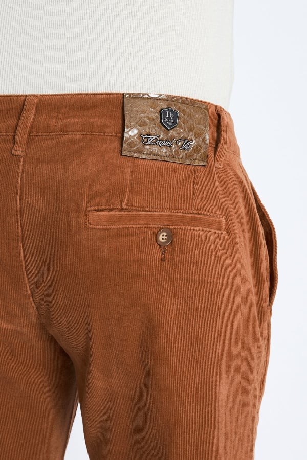 Kadife Yandan Cepli Camel Regular Fit Erkek Pamuklu Pantolon — 9