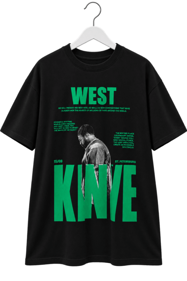 Kanye West Green Graphic Oversized T-Shirt