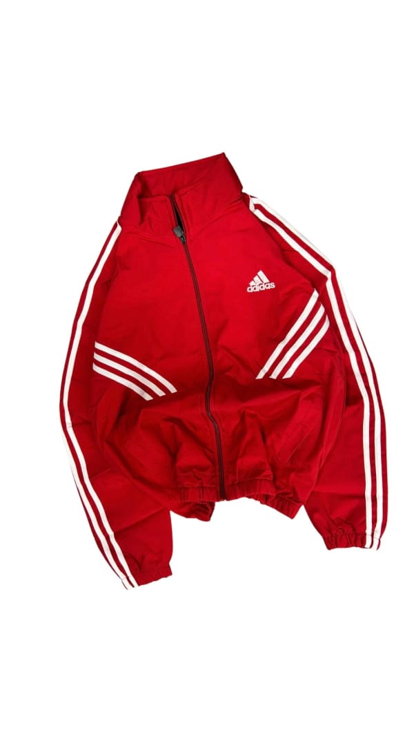 Red & white Striped Track Jacket