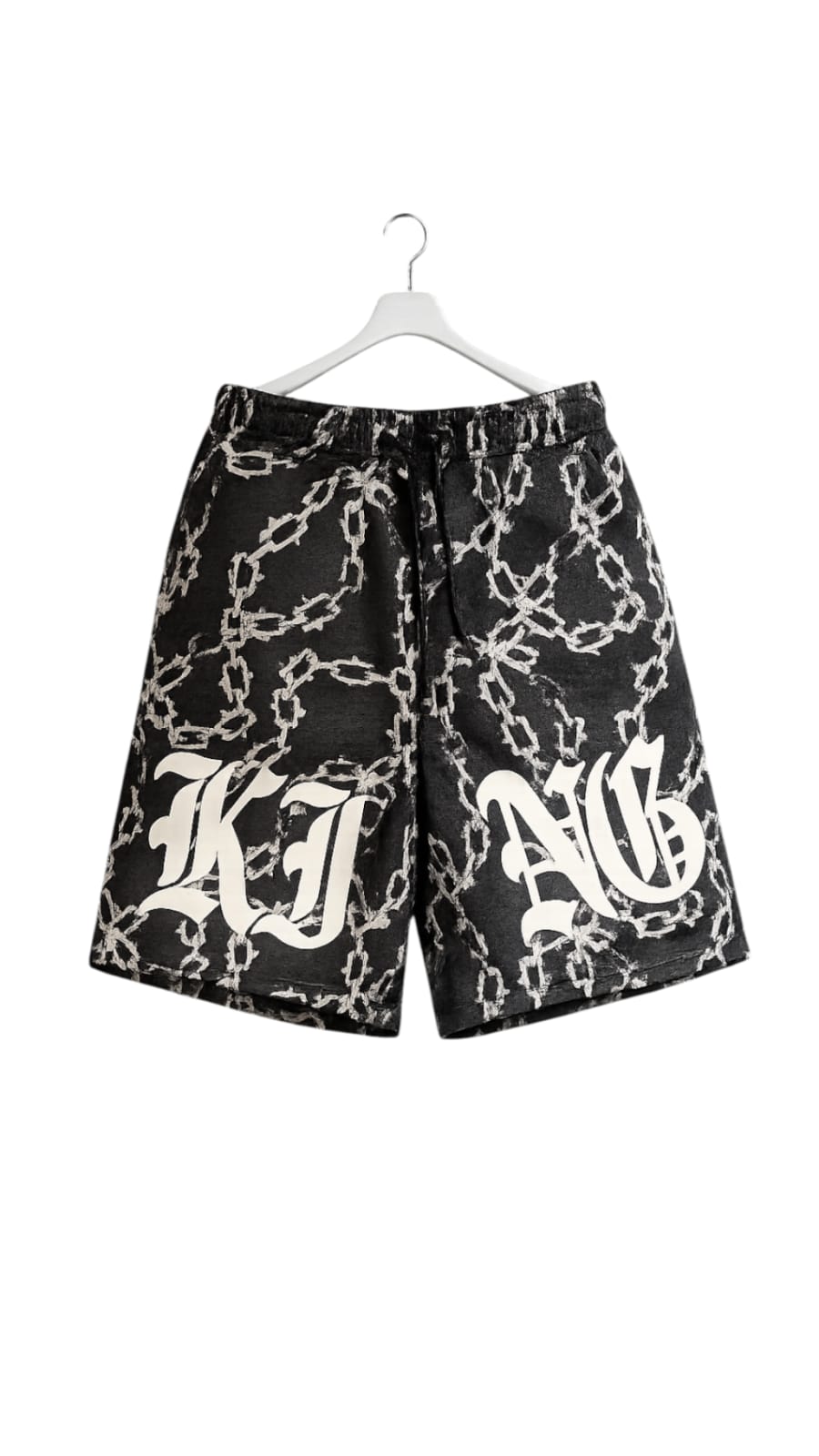 Chain Print Graphic Shorts