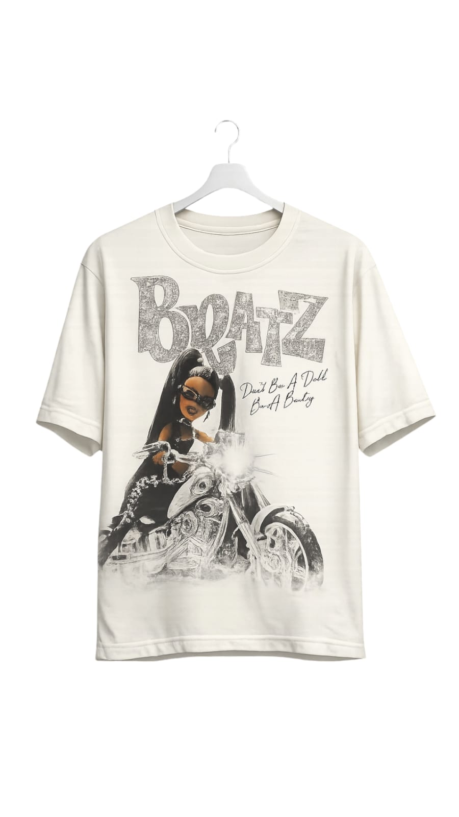 White Bratz Graphic Oversized T-Shirt