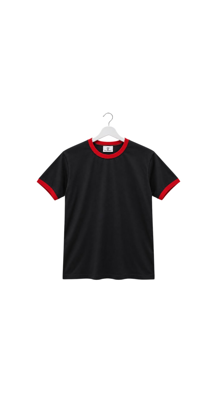 Black & Red Contrast Ringer T-Shirt
