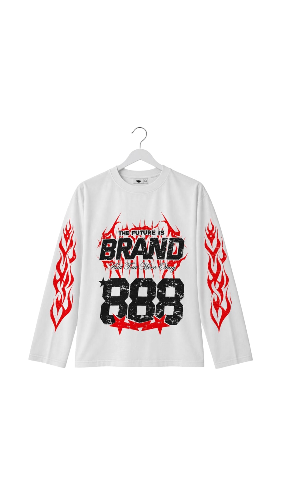 Brand 888 Graphic Long Sleeve T-Shirt