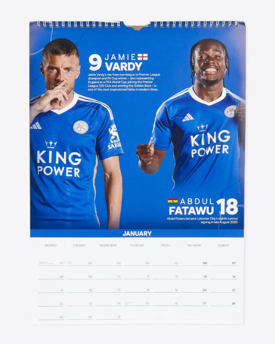 Leicester City 2024 Calendar LCFC SHOP