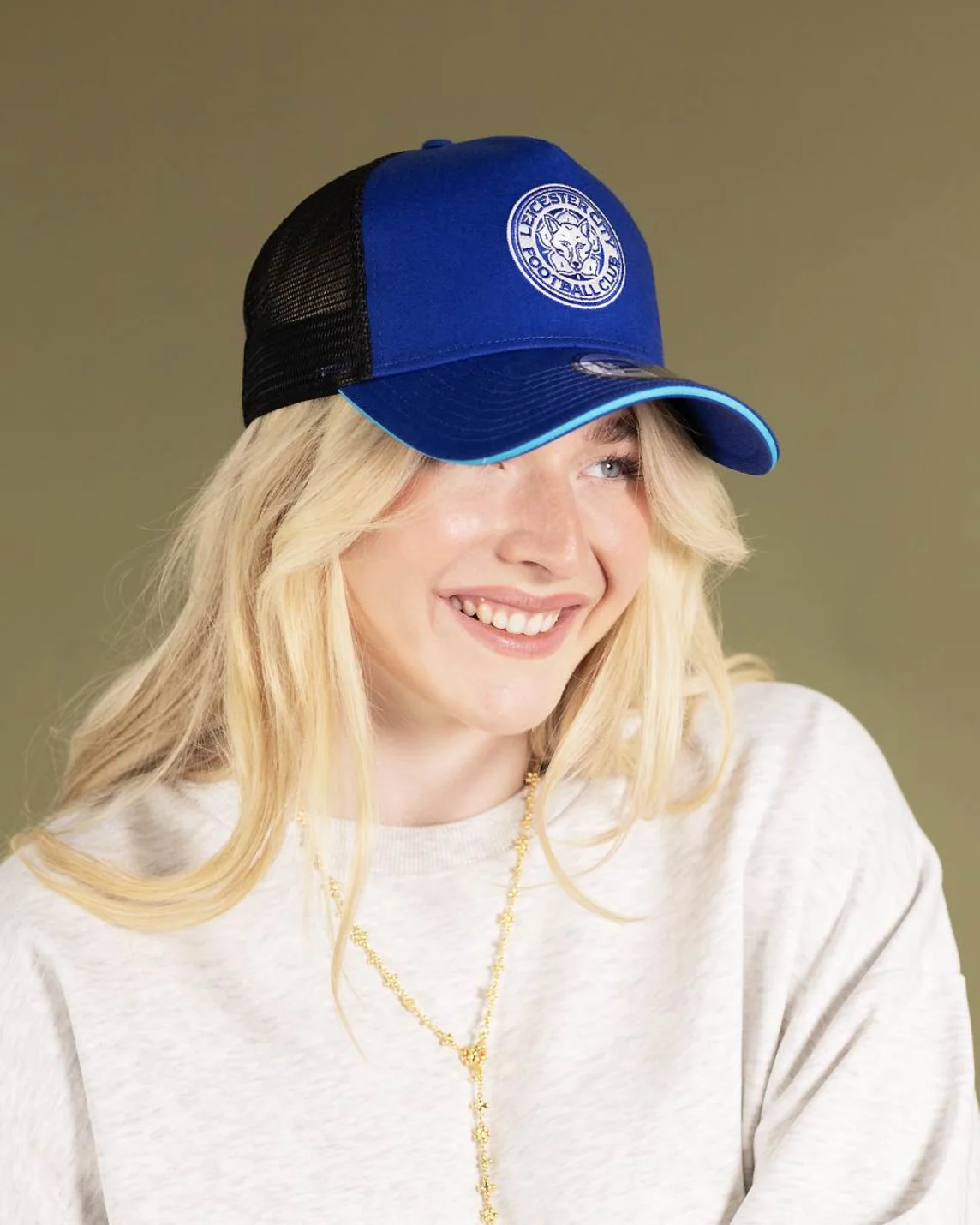 LEICESTER CITY キャップ ホワイト/ブルー Leicester City New Era Blue TW Trucker Cap