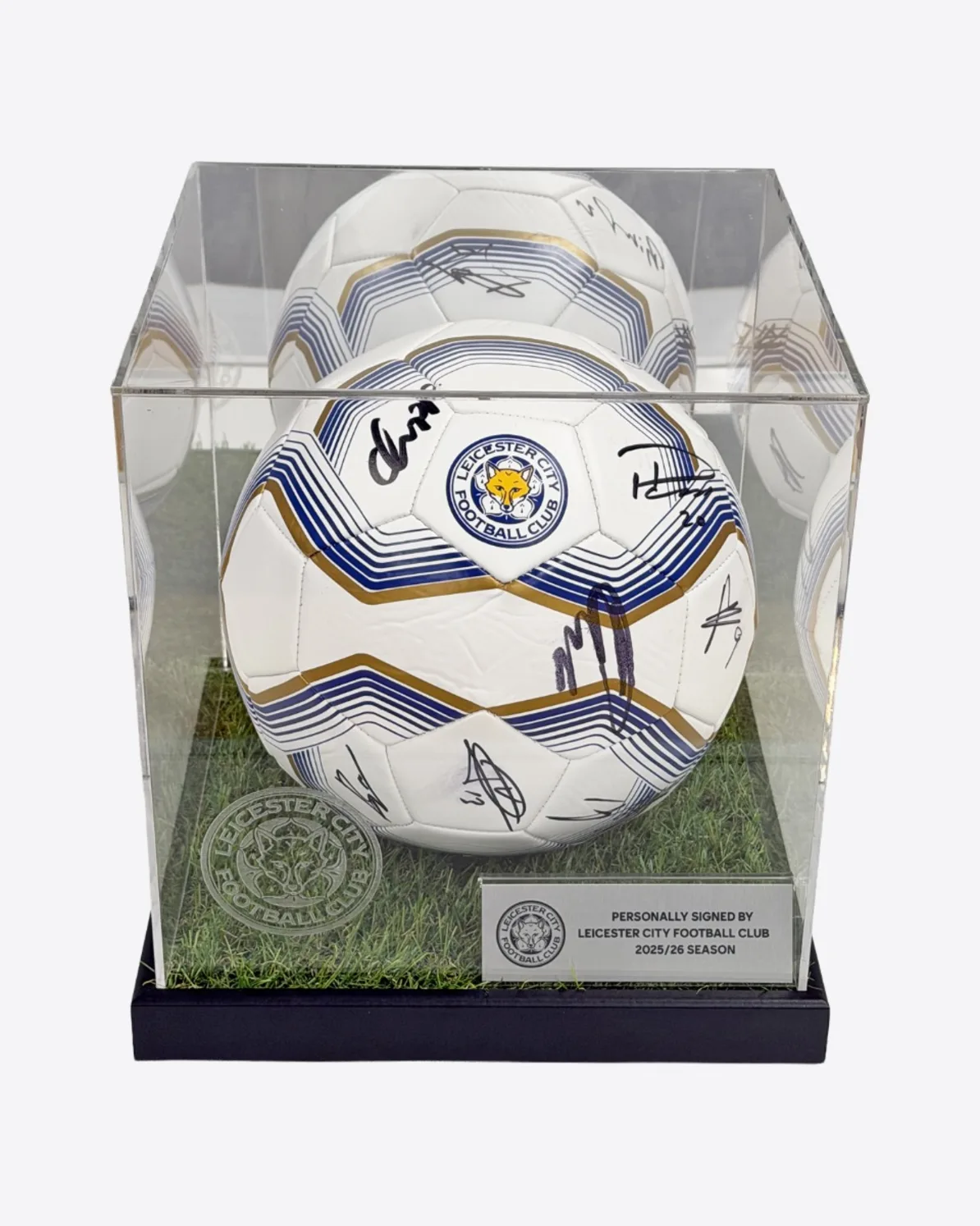Leicester City Cased Squad Signed Football - 2025/26