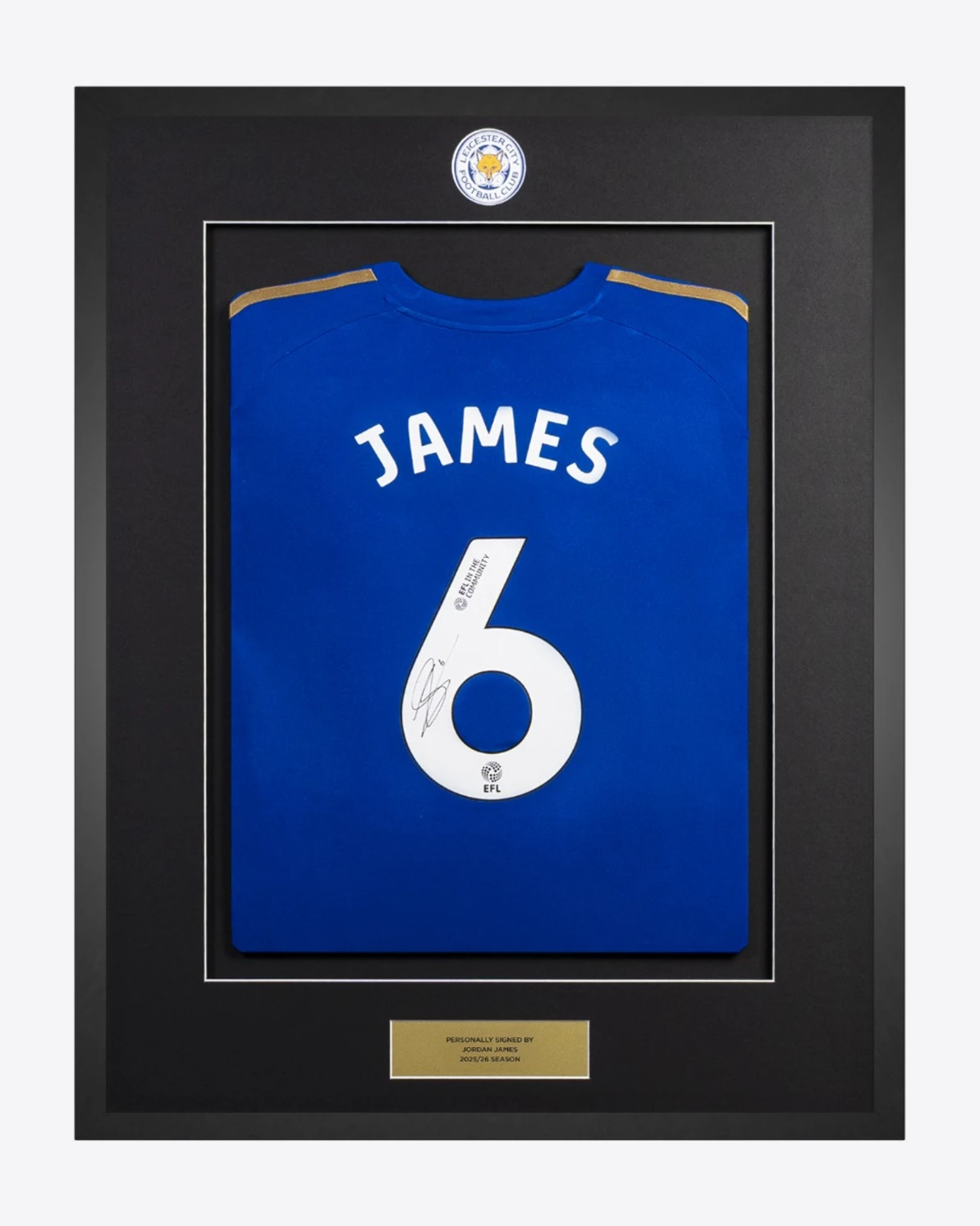 2025/26 Framed Signed James Home Shirt