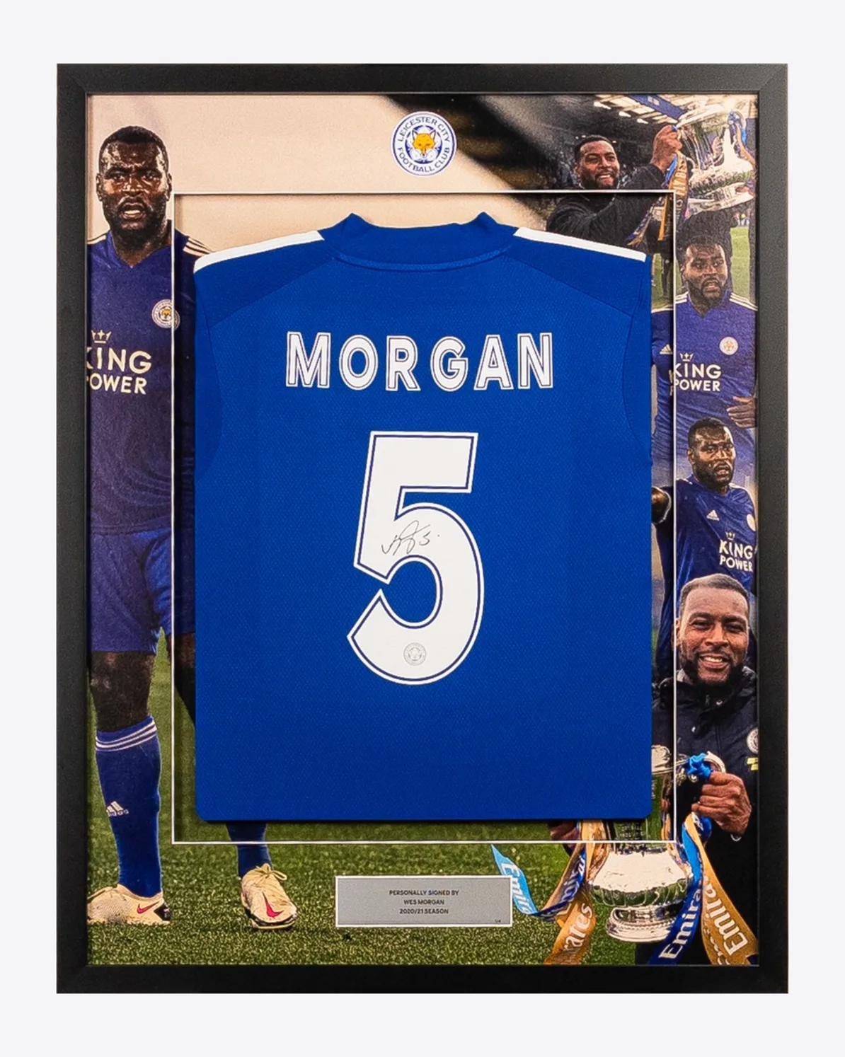 FA Cup 2021 Winners -  Framed Signed MORGAN Home Shirt