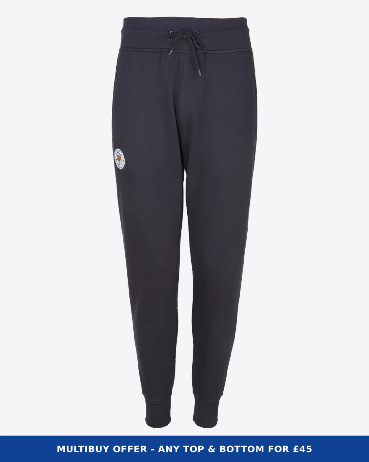 Leicester City Navy Essential Crest Jogger - Mens