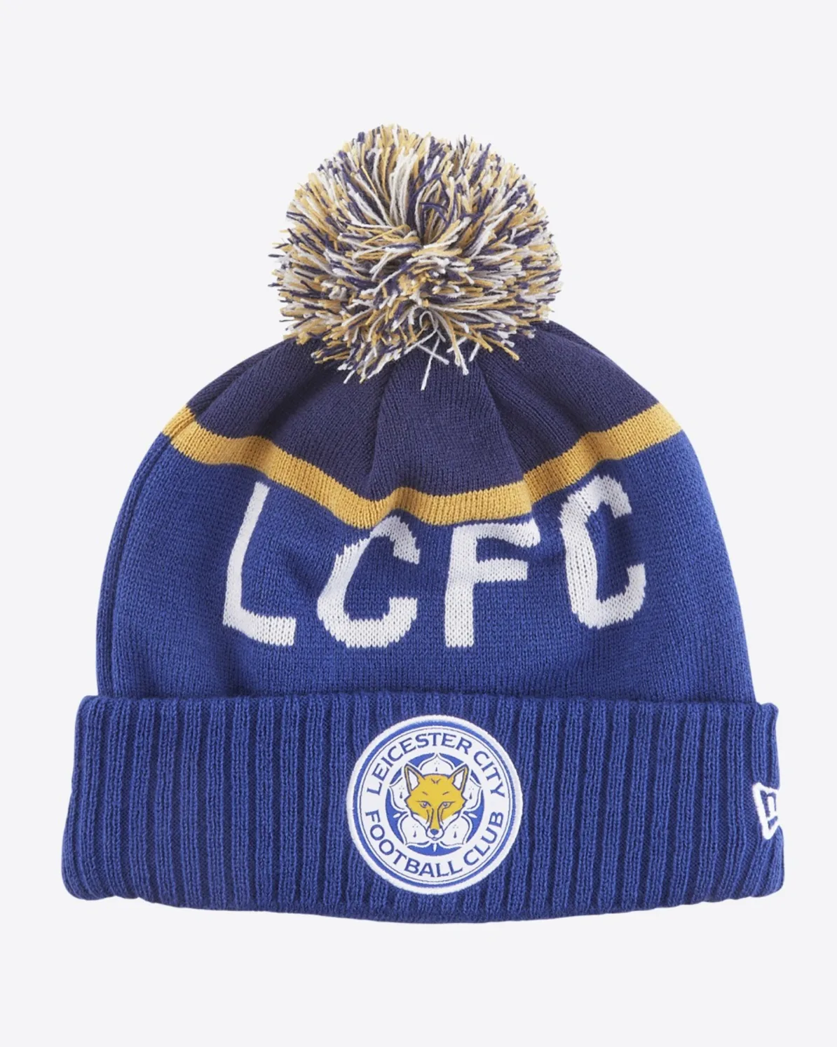 Leicester City New Era Royal Sport Bobble Knit Beanie Hat