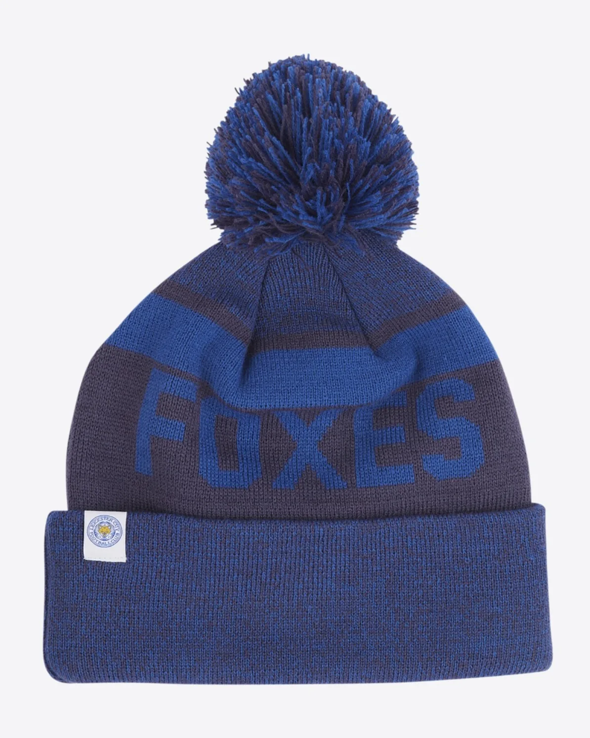 Leicester City New Era Navy Foxes Bobble Knit Beanie Hat