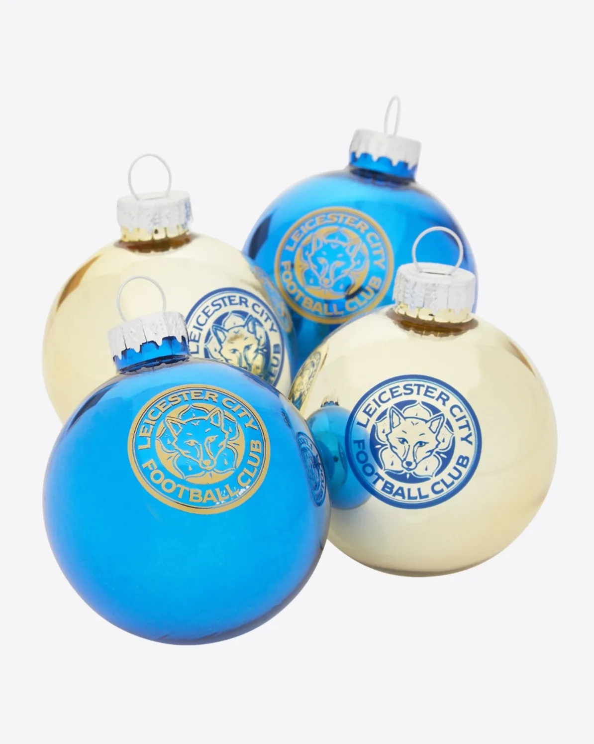 Leicester City Christmas Crest Baubles - 4 Pack
