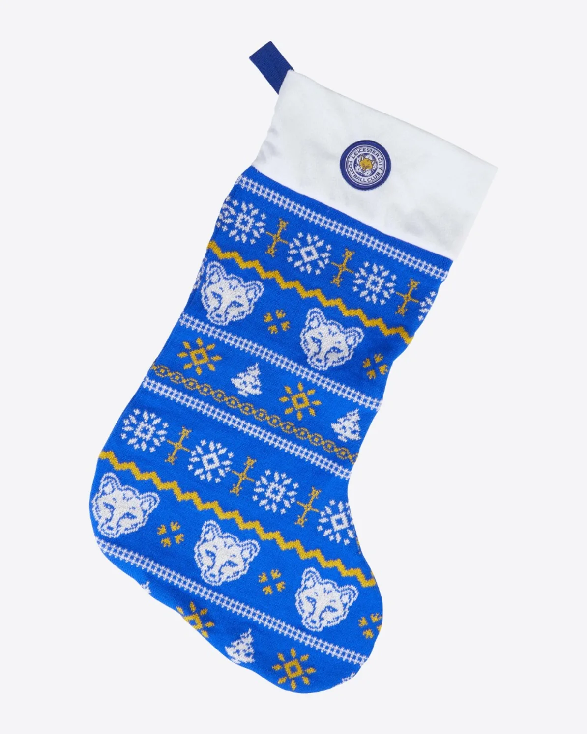 Leicester City Knitted Christmas Stocking